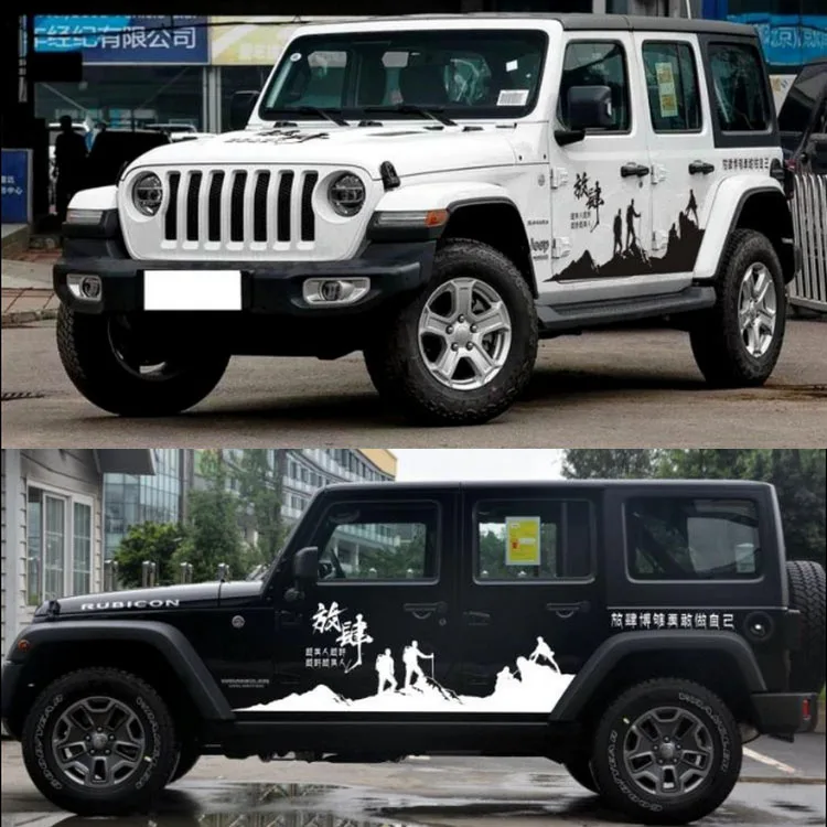Для Jeep Wrangler автомобильная наклейка для кузова, внешняя отделка, стильные персонализированные наклейки для бездорожья Изображение 4