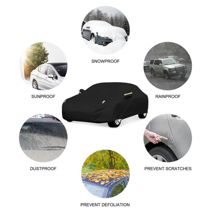 Для Toyota Yaris Наружная защита, полные автомобильные чехлы, снежный покров, солнцезащитный козырек, водонепроницаемые пылезащитные внешние автомобильные аксессуары Изображение 4