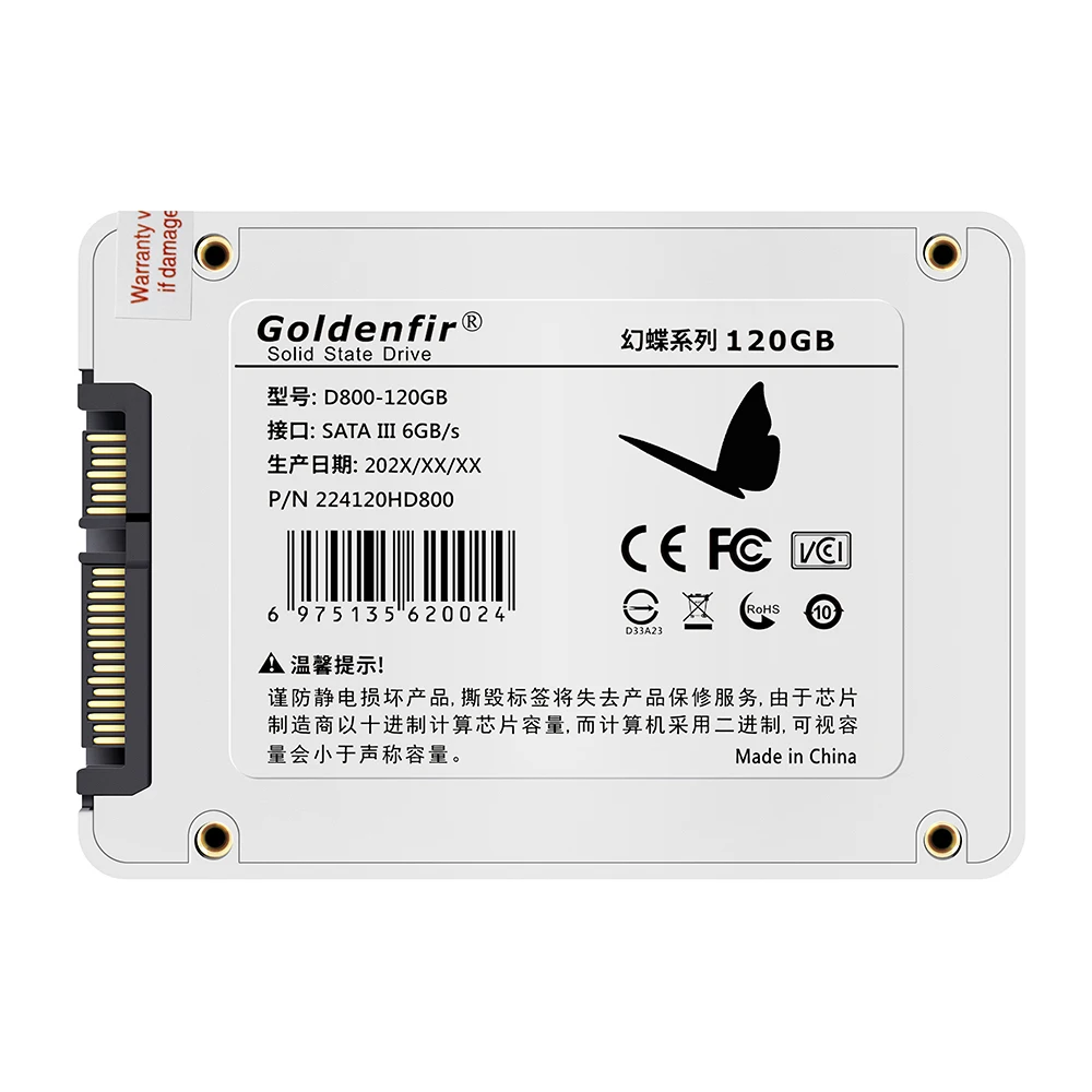 Goldenfir Внутренний новейший SSD накопитель 60GB 120GB 240GB SSD 480gb для ПК Логотип OEM серийный номер Изображение 1